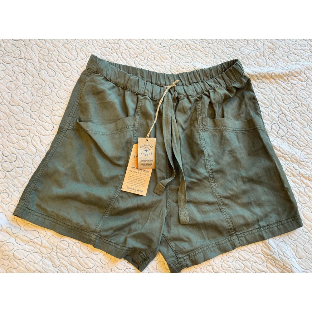 Faherty Topanga Drape Shorts Thyme Green Size Medium